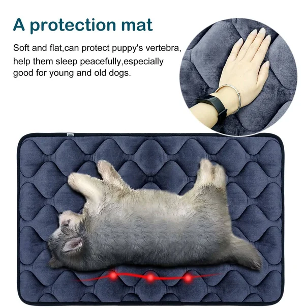 Dog Bed Mat Washable - Soft Fleece Crate Pad - Anti-Slip Matress
