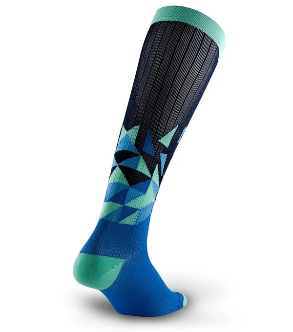 Pro Compression Over The Calf Socks, Blue Vertex, Xs, Best Compression Socks for Men, Women, Running, Nurses
