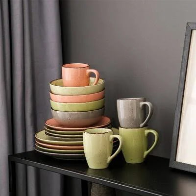 Navia 16 Piece Dinnerware Set, Service for 4 Millwood Pines Color: Jardin
