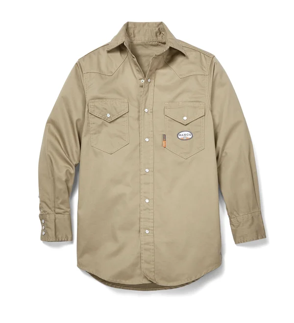 Rasco FR Lightweight Work Shirt XL, Khaki