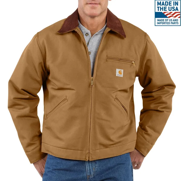 Carhartt Brown Blanket Lined Duck Detroit Jacket