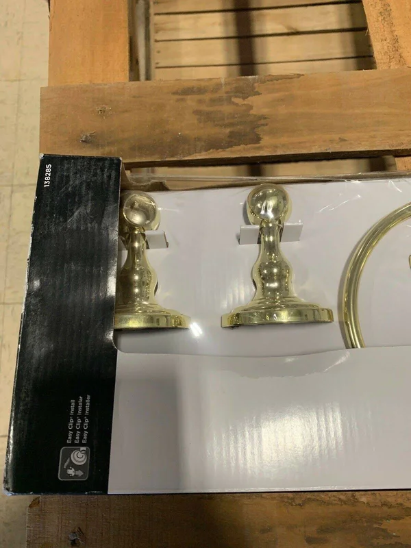 Delta Greenwich 3-Piece Bath Hardware Set with Towel Ring Toilet Paper Holder