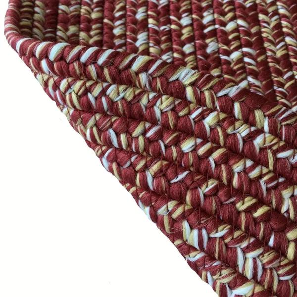 Capel Rugs Orange Regalia 5& x 8& Oval Team Spirit Braided Rug
