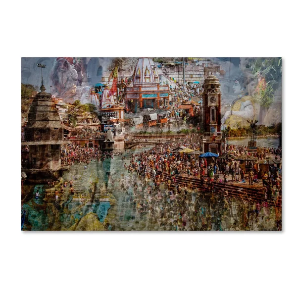 Trademark Fine Art 1X02648-C3047Gg Ralf Kayser 'Holy India' Canvas Art
