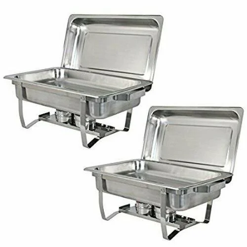 Upgraded 8 qt Stainless Steel Chafer Dishes - Full Size Chafer Chafing