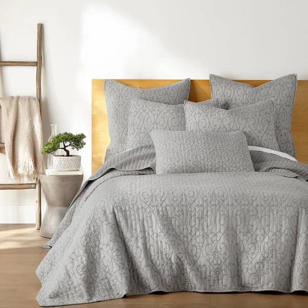 Homthreads Beckett Bedspread Set, King - Gray