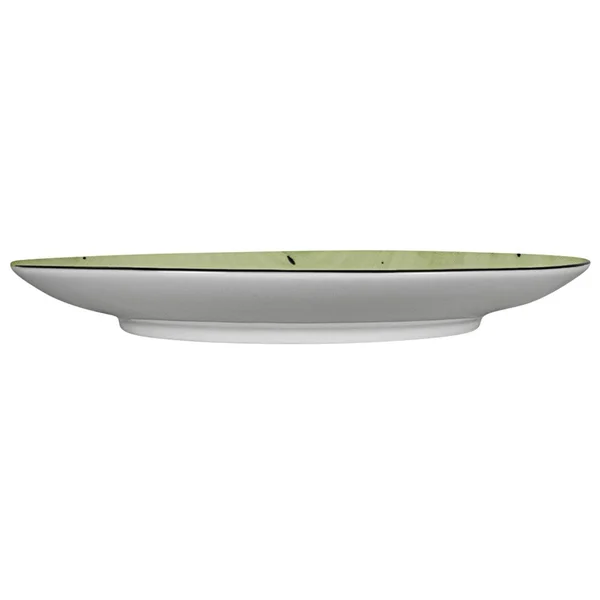 International Tableware RT-16-LI Rotana 10 1/2x22 Lime Coupe Porcelain Plate - 12/Case