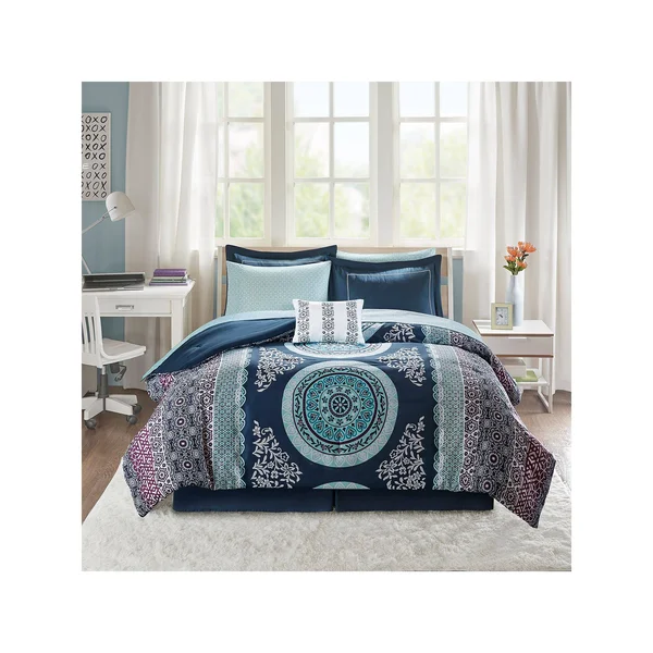 Intelligent Design - Loretta Comforter and Sheet Set - Navy - Queen