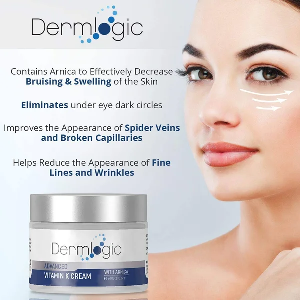 Vitamin K Cream- Moisturizing Bruise Healing Formula. Dark Spot Corrector for