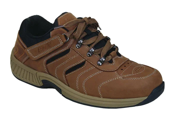 OrthoFeet Men's Shreveport - Size: 8.5, Brown Leather