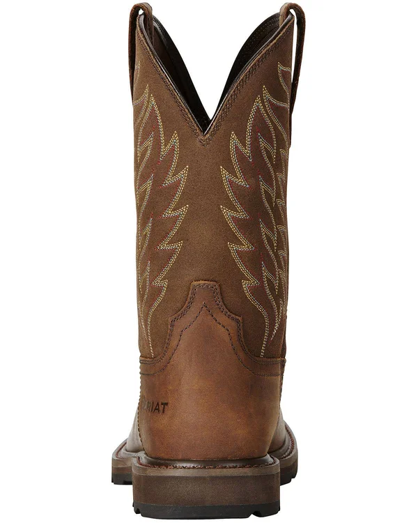 Ariat 10021108 Men's Groundbreaker Wide Square Steel Toe Brown 9.5 - D