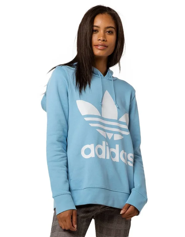 Adidas Originals Women's Trefoil Hoodie - Size: Large, Blue
