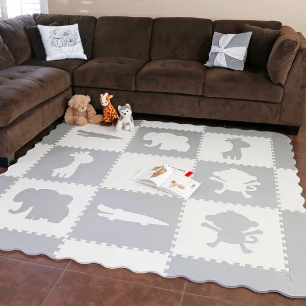 Clevr Xlarge Safari Animal Interlocking Eva Foam Kids Baby Play Floor