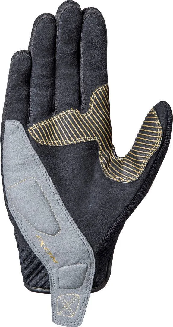 Ixon RS Wheelie Ladies Motorcycle Gloves, Black-Gold, Size M for Women