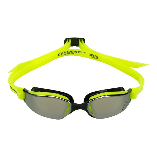 Phelps Xceed Mirrored Swim Goggles, Yellow