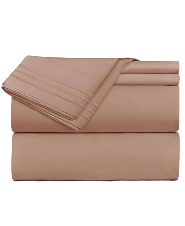 Premier 1800 Series Deep Pocket 3 pc. Sheet Set, Twin - Taupe