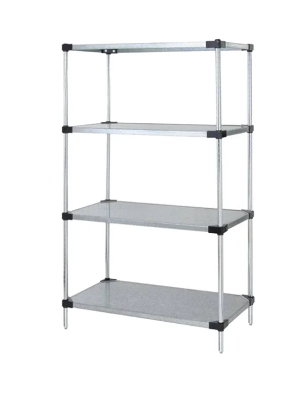 Quantum Storage Systems, 14 inch x 60 inch x 86 inch Galvanized Steel 4-Shelf Unit - WR86-1460SG