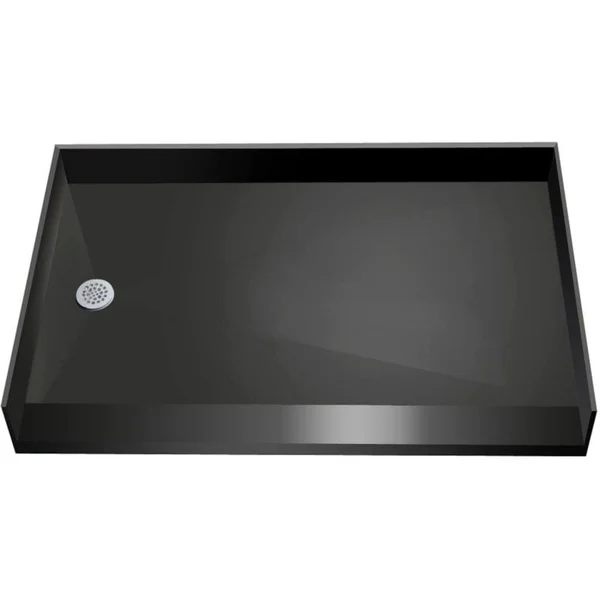 Tile Redi 3363LBF-PVC 33x22 x 63x22 Shower Base with Drain Plate Drain Location: Left