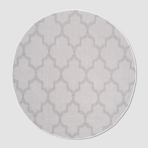 Safavieh Bermuda BMU804A 6&7x22 x 6&7x22 Round Ivory - Light Grey Area Rug