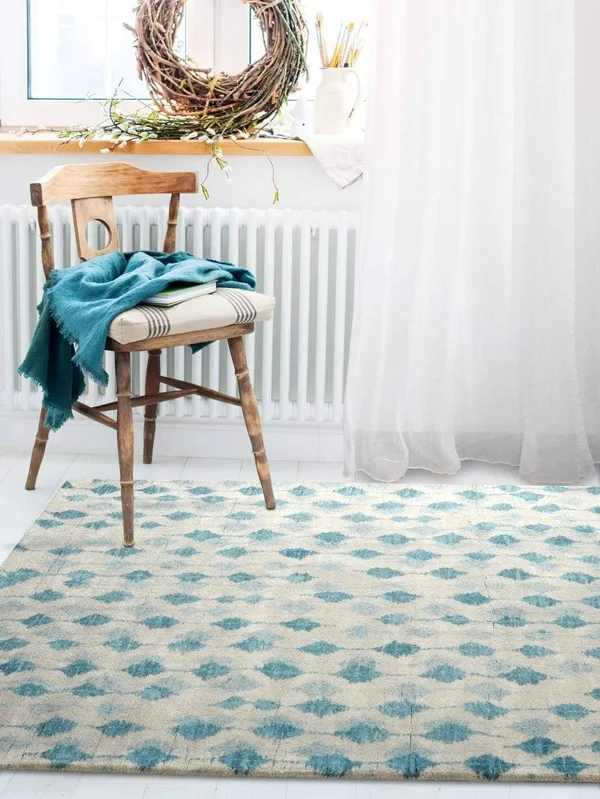 Rugsmith Pendant Blue Contemporary Modern Area Rug - 5&6 inch x 8&6 inch
