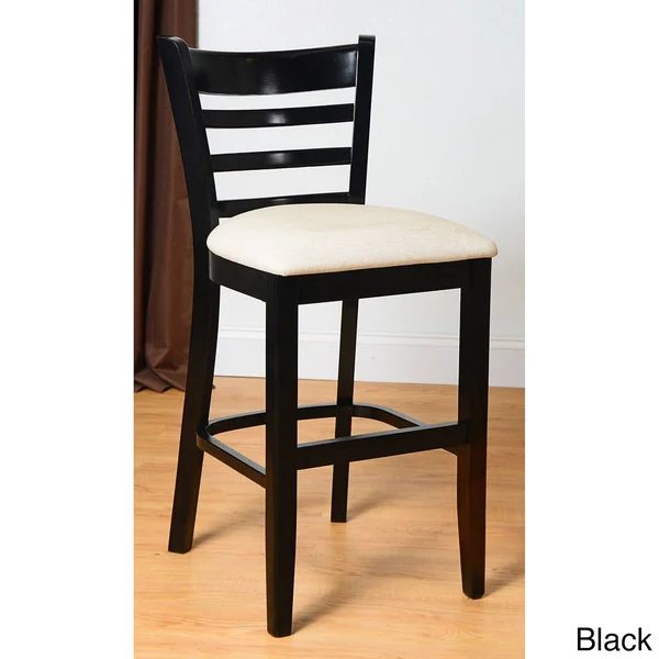 Copper Grove Billerica Ladderback Counter Stool - Black - Transitional/Casual