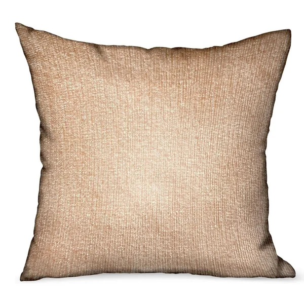 Plutus Lush Sepia Off White Solid Luxury Outdoor/Indoor Throw Pillow 16x22 x 16x22