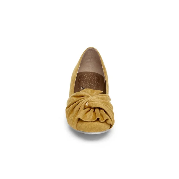 Bellini Women's Snug Ballet Flat, Size: 7.5, Mustard Microsuede