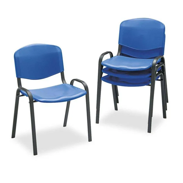 Safco Stack - Chair - polypropylene - powder-coated steel - blue