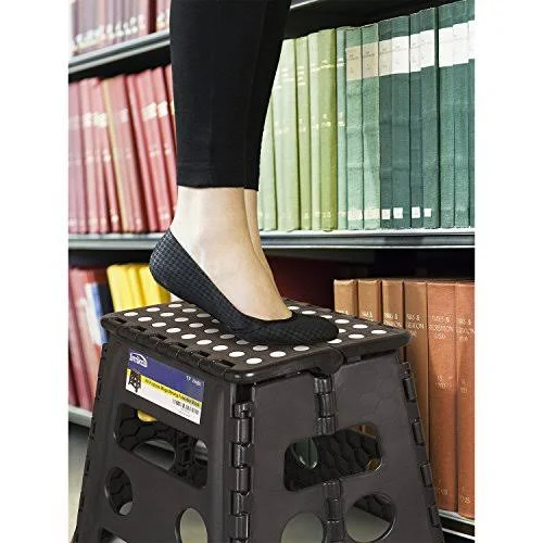 ImiKas Folding Step Stool - 13 inch Height Premium Heavy Duty Foldable Stool for Kids & Adults - Kitchen Garden Bathroom Step