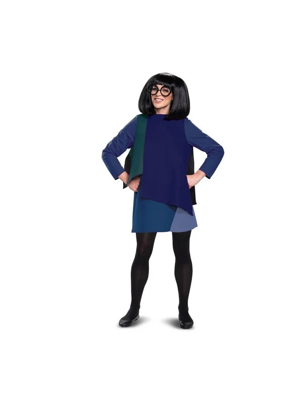 Disguise Edna Incredibles Edna Mode Halloween Costume - Blue/Black, M