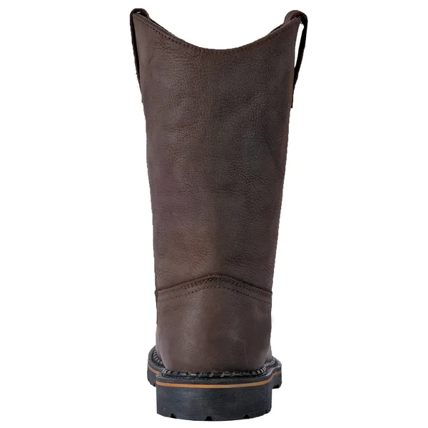 McRae Men's Wellington Work Boots - Dark Brown