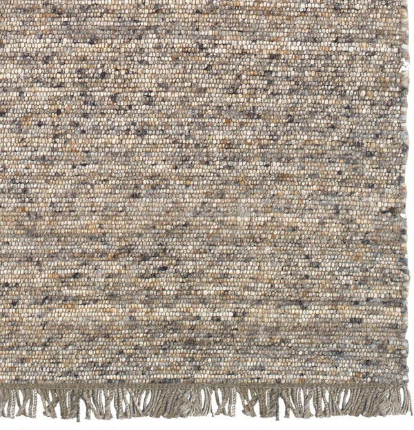 Linon Home Verginia Berber Reversible Flatweave Accent Rug, Dark Natural