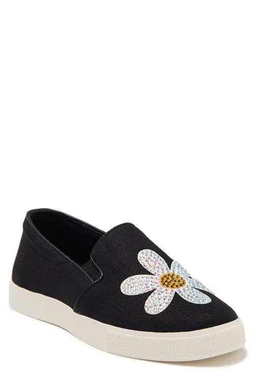 Katy Perry Canvas Slip-On Shoes - The Kerry - Size 6-1/2 Medium, Daisy