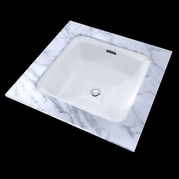 Toto Connelly Square Undermount Bathroom Sink with CeFiONtect - Cotton White LT491G#01