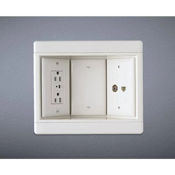 Pass & Seymour TV3WMTVSSW Recessed TV Box