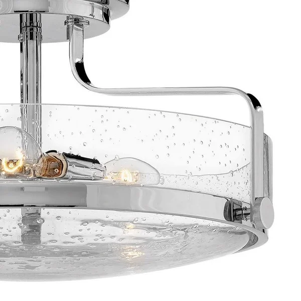 Hinkley - 3643BK - Three Light Semi-Flush Mount - Harper - Black