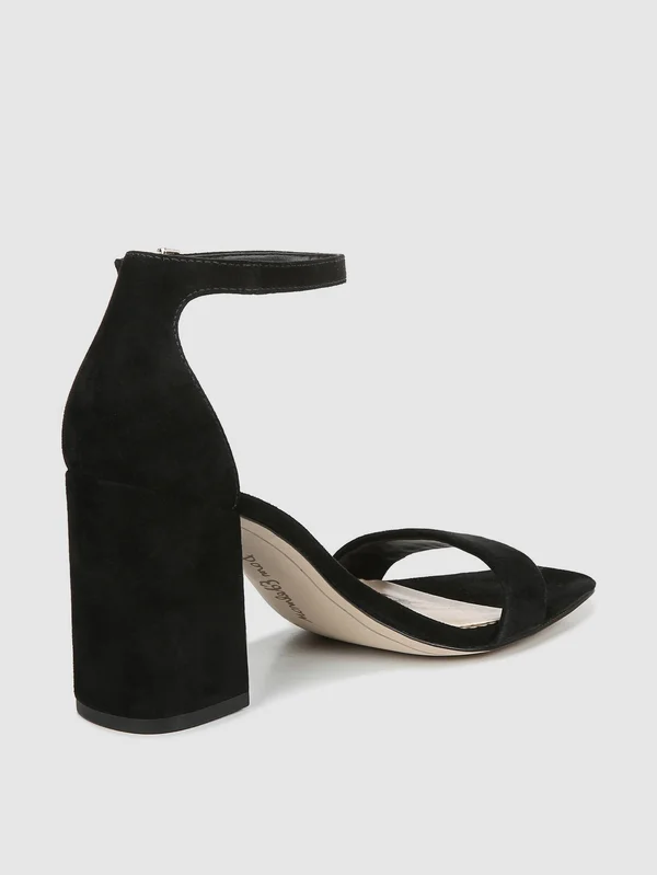 Sam Edelman Daniella Block Heel Sandal Black Suede