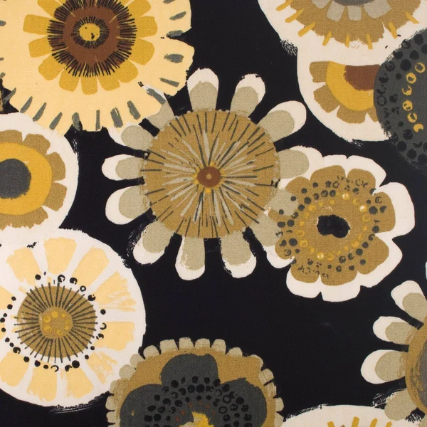 Pillow Perfect Outdoor Floral Tufted Seat Cushion - 19 x 18.5 x 5 in. - Set of 2, Black