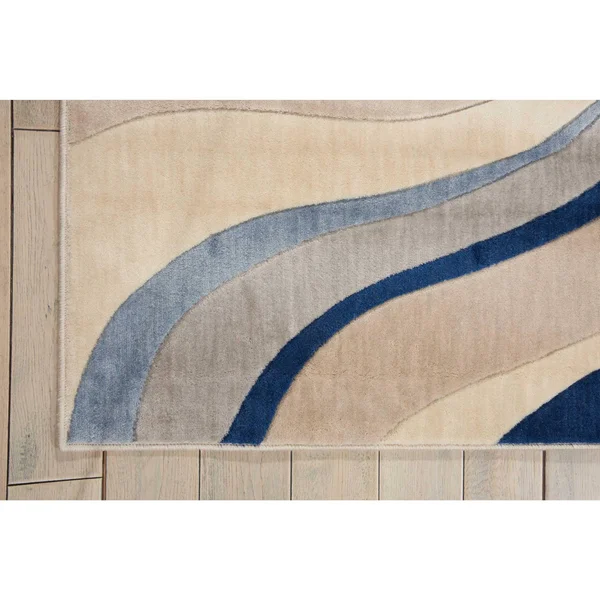 Nourison Somerset ST81 7&9x22 x 10&10x22 Ivory Blue Area Rug