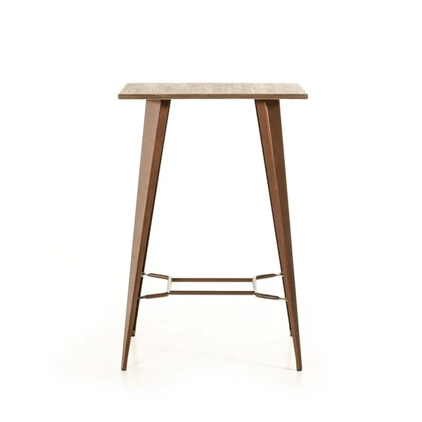 HomeRoots Modern Copper Wood Bar Table