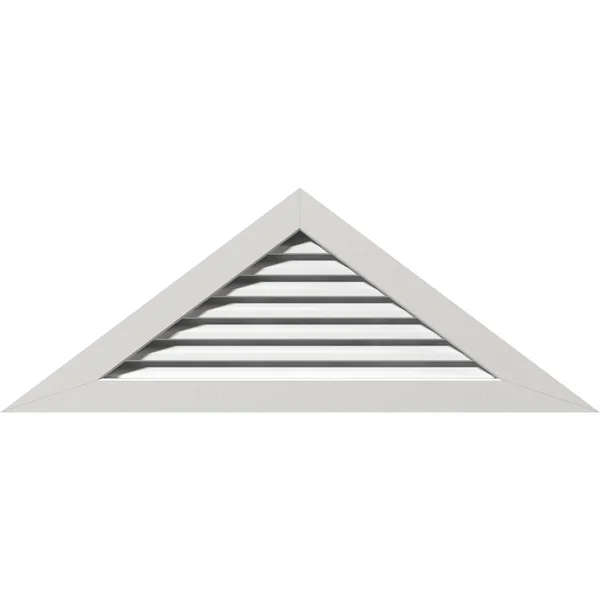 80 inchw x 20 inchh Triangle Gable Vent (101 1/8 inchw x 25 3/8 inchh Frame Size) 6/12 Pitch: Functional, PVC Gable Vent w/ 1 in