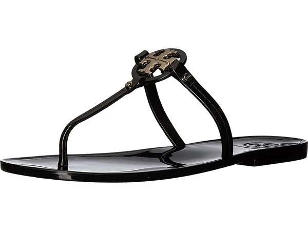 Tory Burch Mini Miller Flat Thong Sandal 10, Black