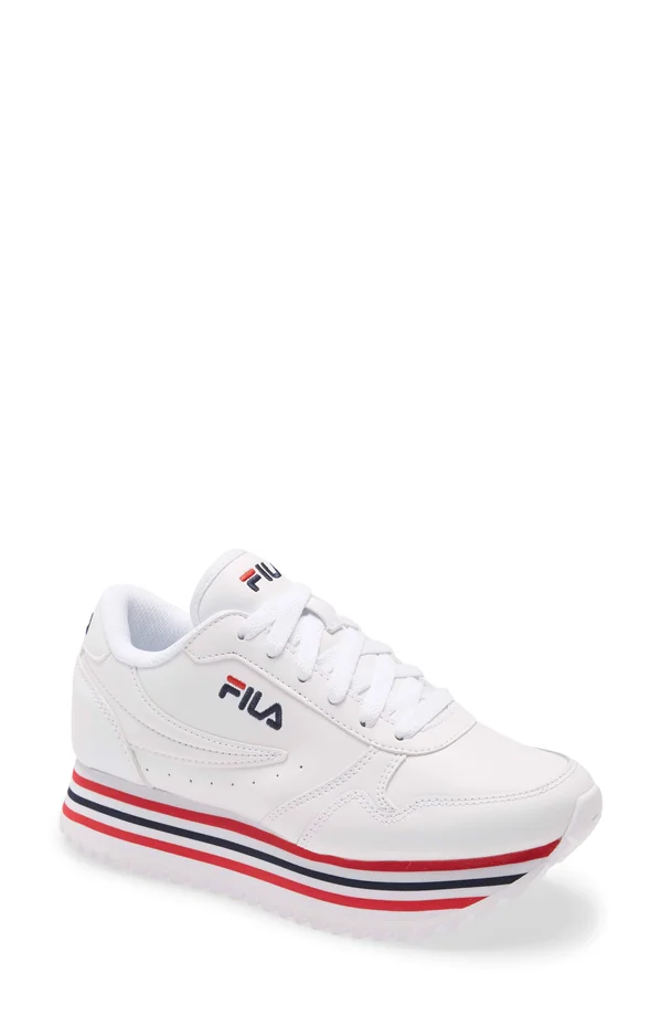 Fila Women's Orbit Zeppa Low Platform Casual Sneakers - 5.5, White