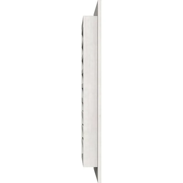 18 inchw x 28 inchh Vertical Gable Vent (23 inchw x 33 inchh Frame Size): Primed - Functional, Smooth Western Red Cedar Gable Ven
