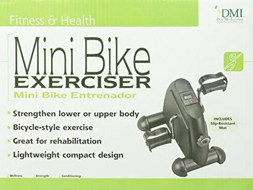 DMI Mini Exercise Bike - Mini Fitness Cycle with Mat