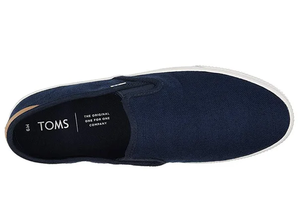Toms Navy Heritage Canvas Men's Baja Slip-Ons Shoes