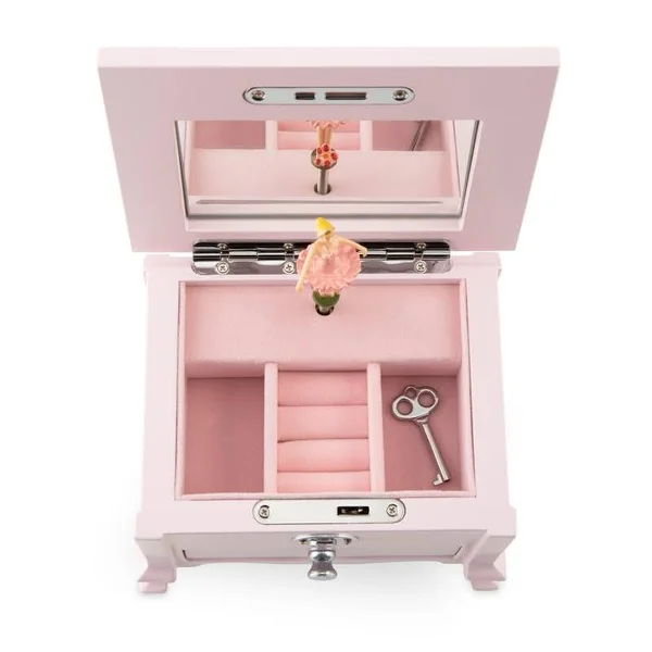 Personalized Girls Footed Pink Musical Jewelry Box - Zinc Alloy Plastic/Stone, Things Remembered