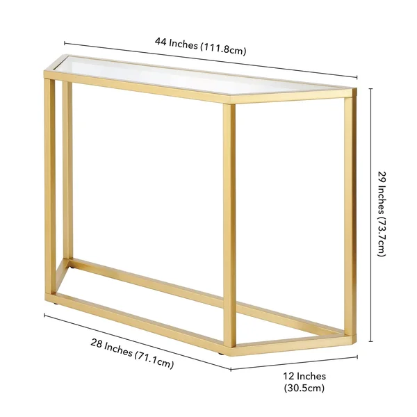 Henn & Hart AT0991 44 in. Levi Console Table Silver