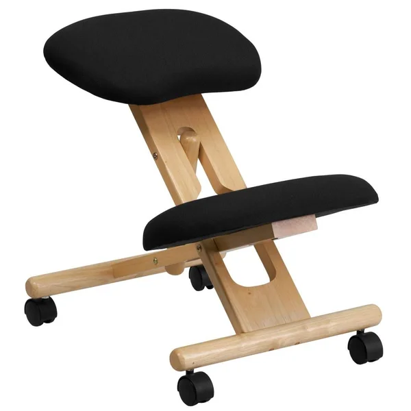 Office Furniture in A Flash WL-SB-210-GG Kneeling Chair - Black