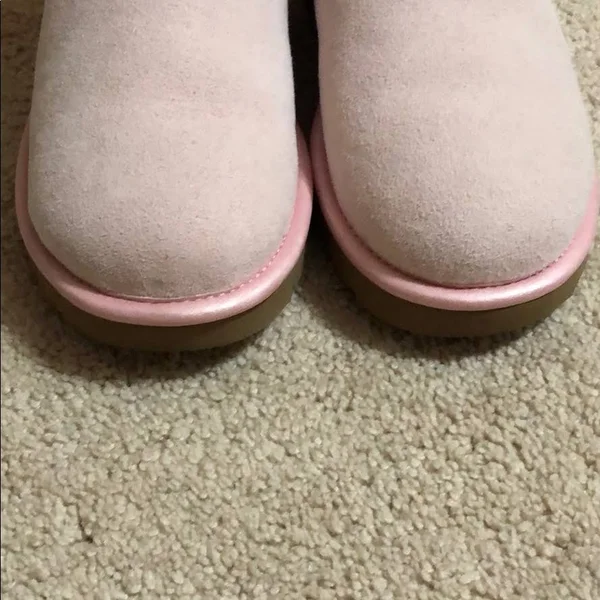 Ugg Shoes, Ugg Metallic Mini Bailey Pink, Color: Pink, Size: 6, Camilaann6&s Closet
